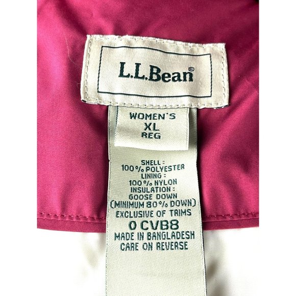 L.L Bean Pink Goose Down Vest, Women's Size X Large - Picture 15 of 16